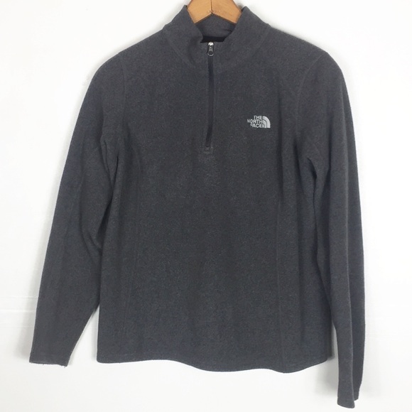 The North Face Jackets & Blazers - The North Face Gray Fuzzy Fleece Zip Pullover